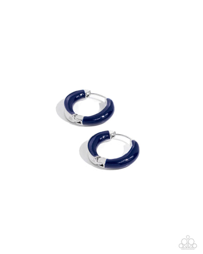 Pivoting Paint - Blue Earrings