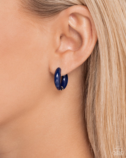 Pivoting Paint - Blue Earrings