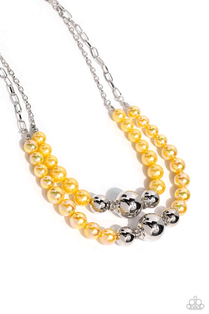 Ballroom Balance - Yellow Necklace