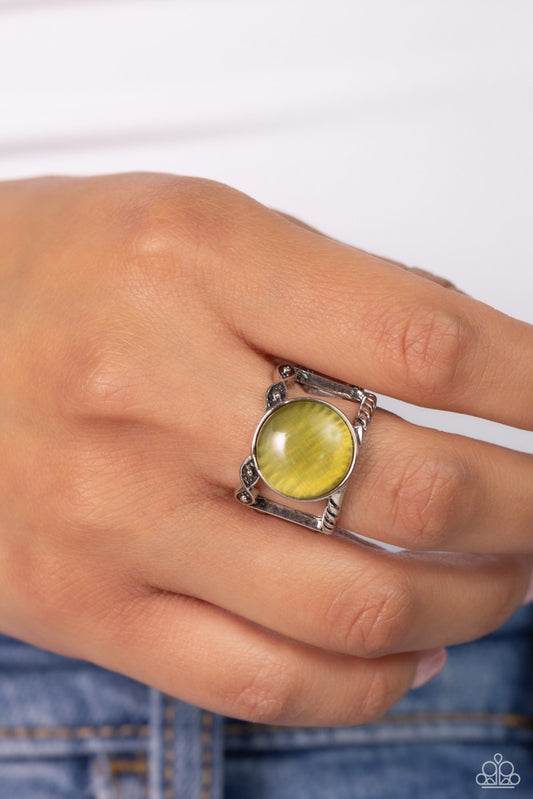 Clairvoyantly Cats Eye - Green Ring