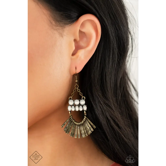 A FLARE For Fierceness - Brass Earrings - Earrings