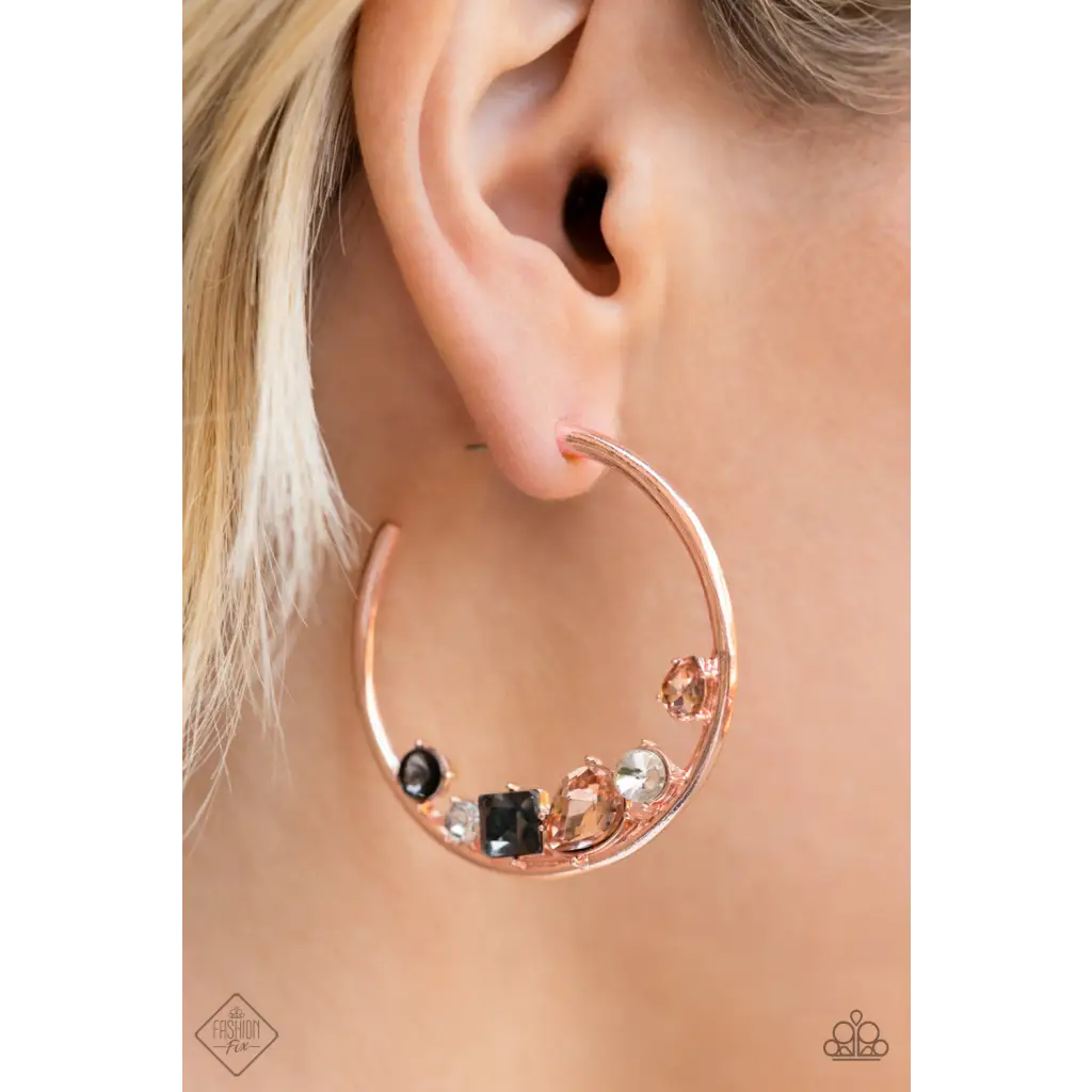 Attractive Allure - Rose Gold Earrings - Earrings