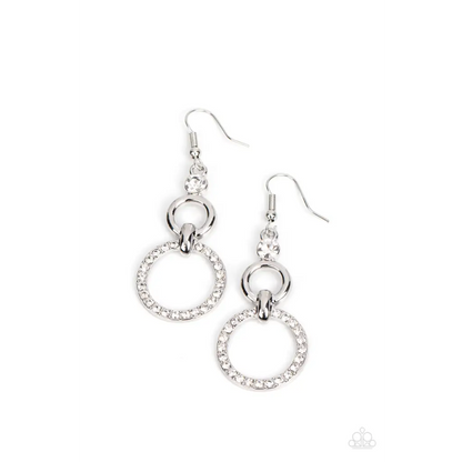 Bauble Bliss - White Earrings - Earrings