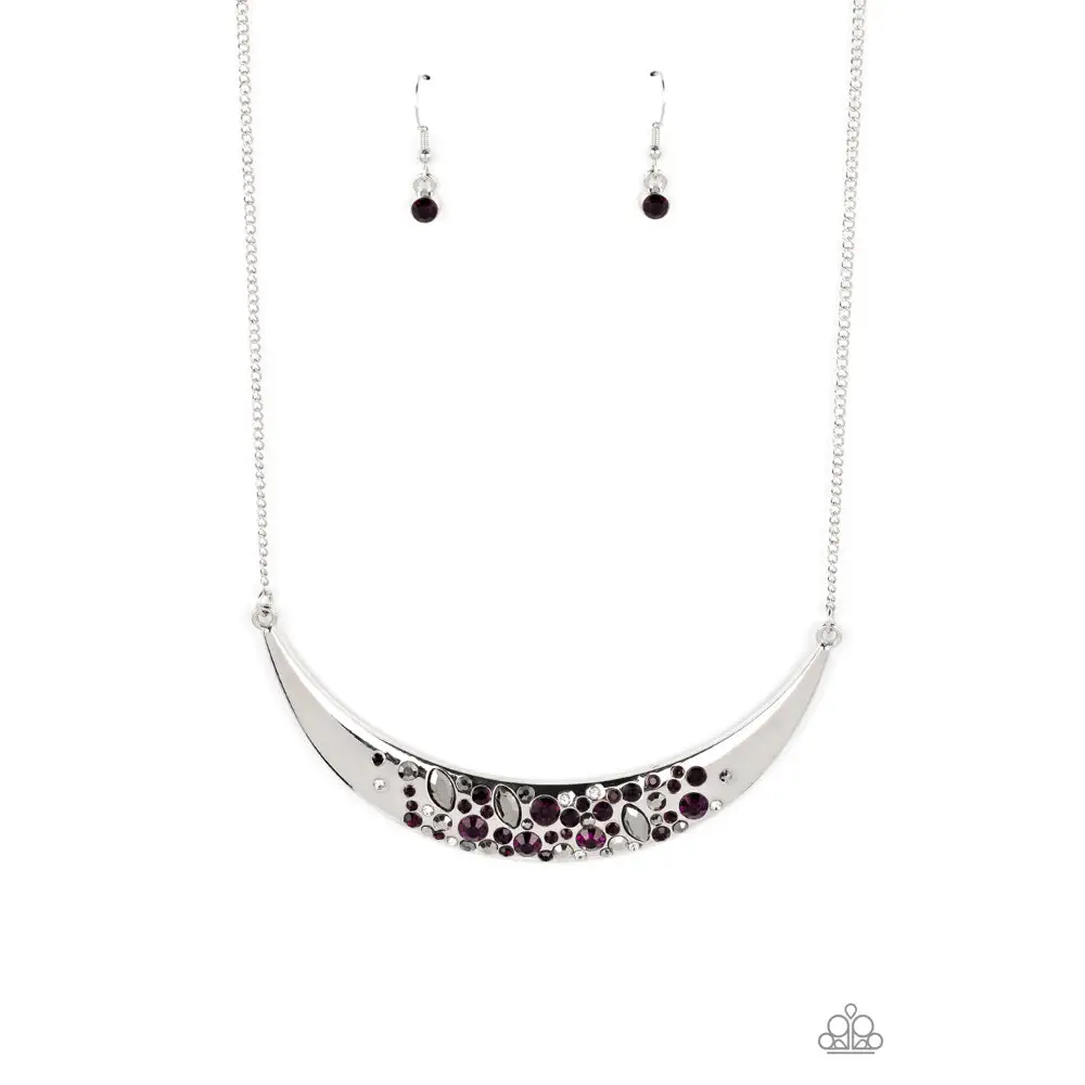 Bejeweled Baroness - Purple Necklace - Necklaces