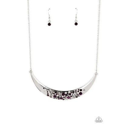 Bejeweled Baroness - Purple Necklace - Necklaces