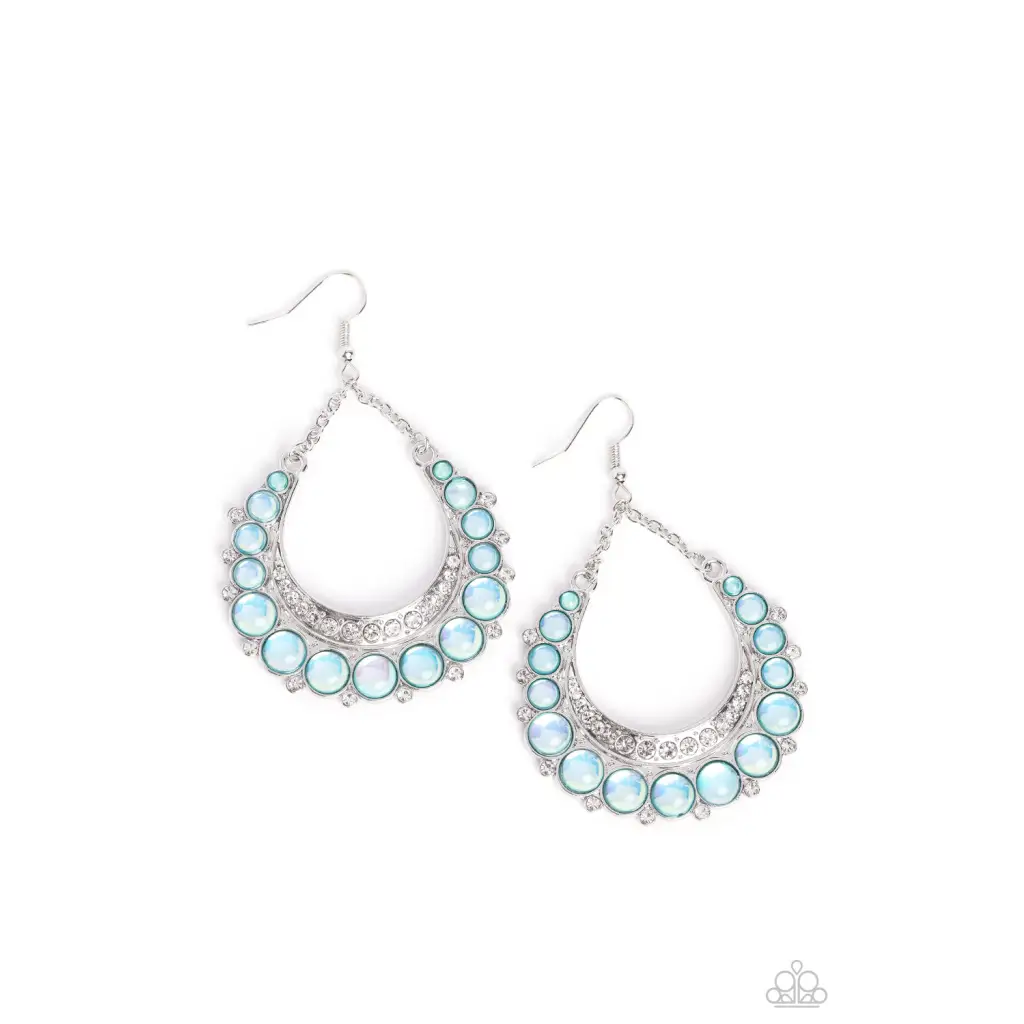 Bubbly Bling - Blue Earrings - Earrings