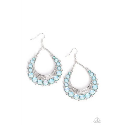 Bubbly Bling - Blue Earrings - Earrings