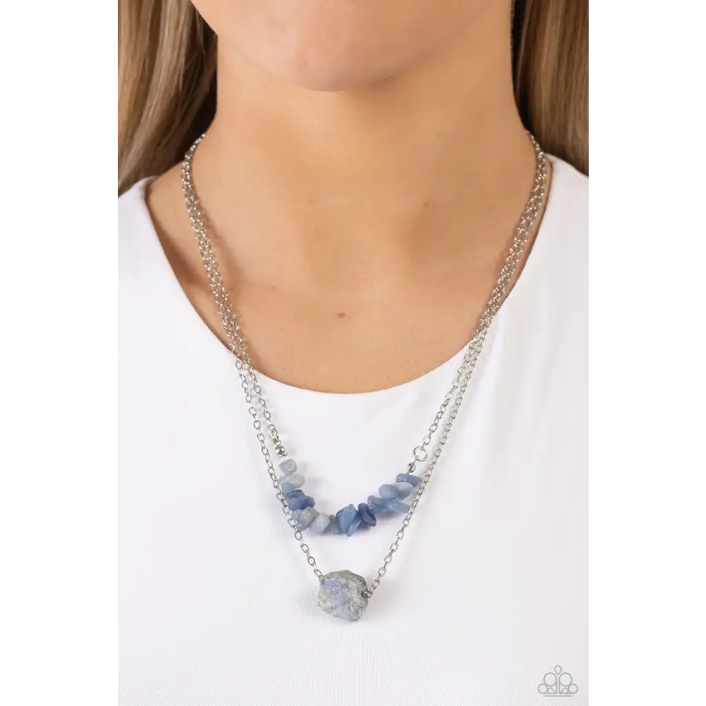 Chiseled Caliber - Blue Necklace - Necklaces