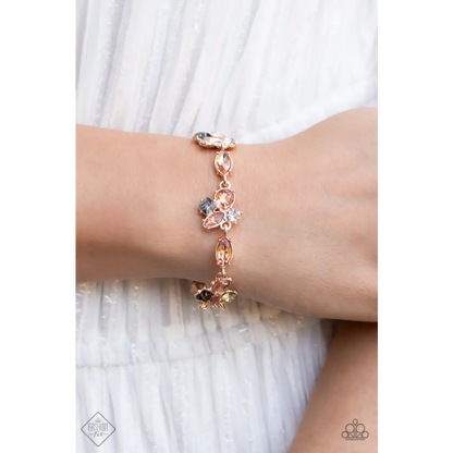 Colorful Captivation - Rose Gold Bracelet - Bracelets