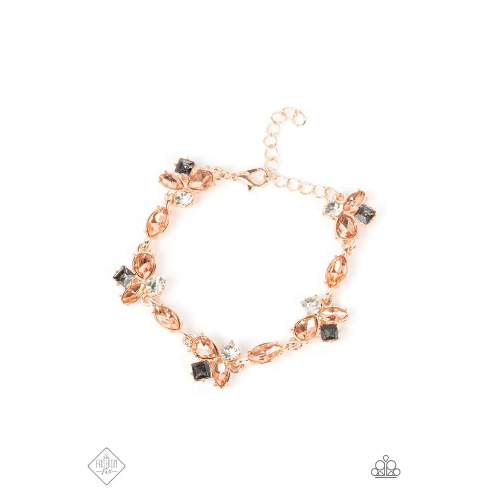 Colorful Captivation - Rose Gold Bracelet - Bracelets