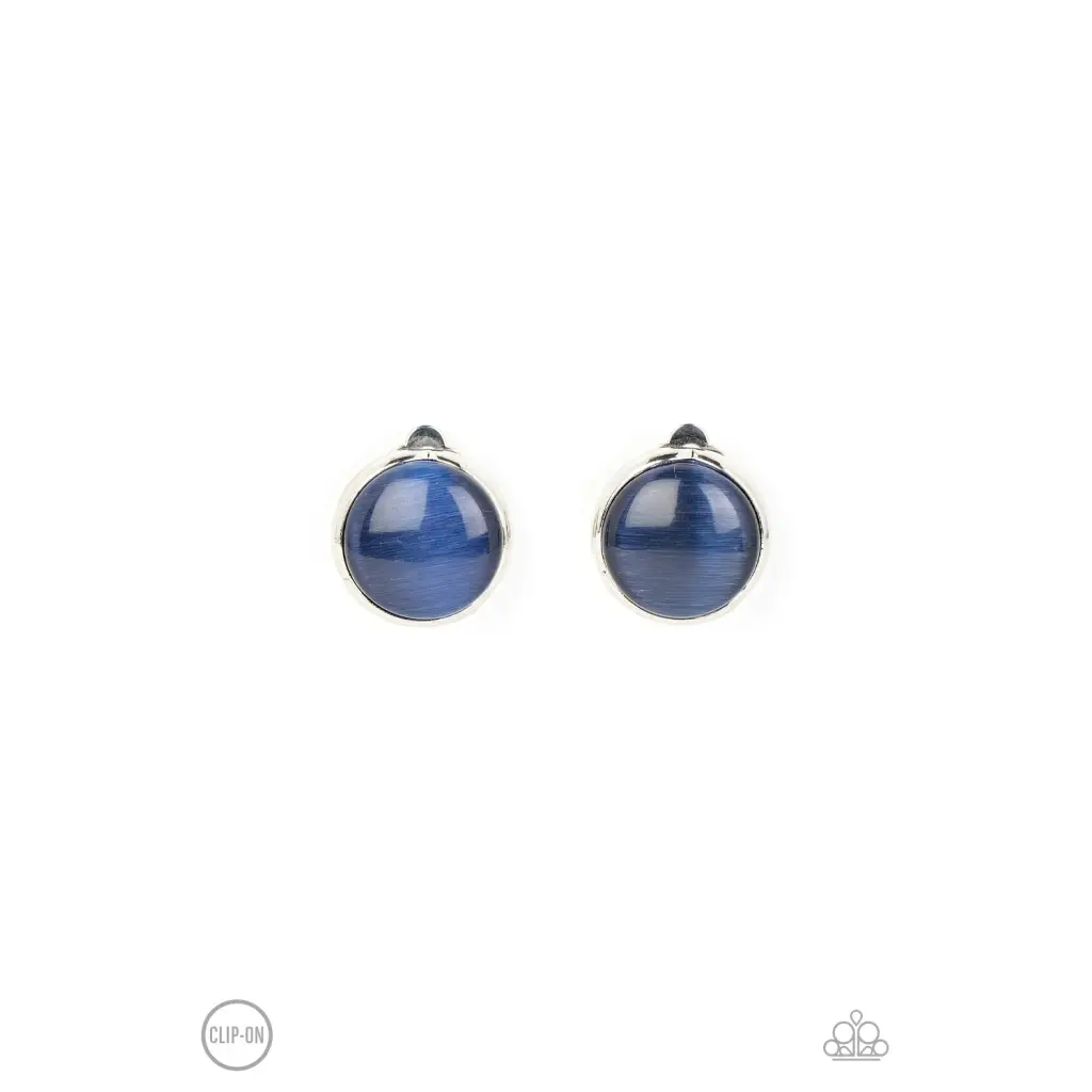 Cool Pools - Blue Clip-on Earrings - Earrings