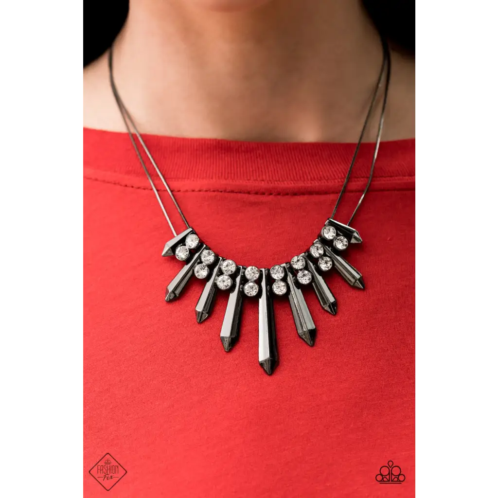 Dangerous Dazzle - Black Necklace - Necklaces