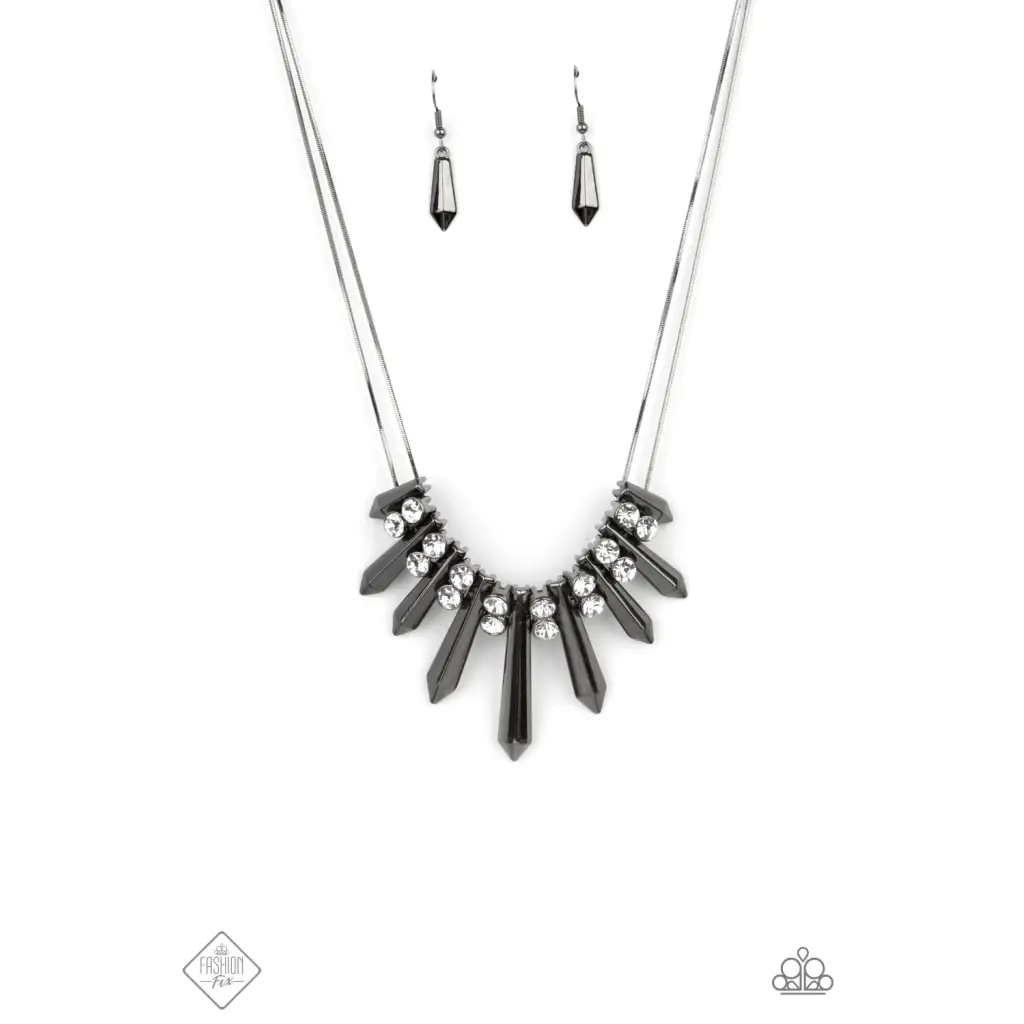 Dangerous Dazzle - Black Necklace - Necklaces