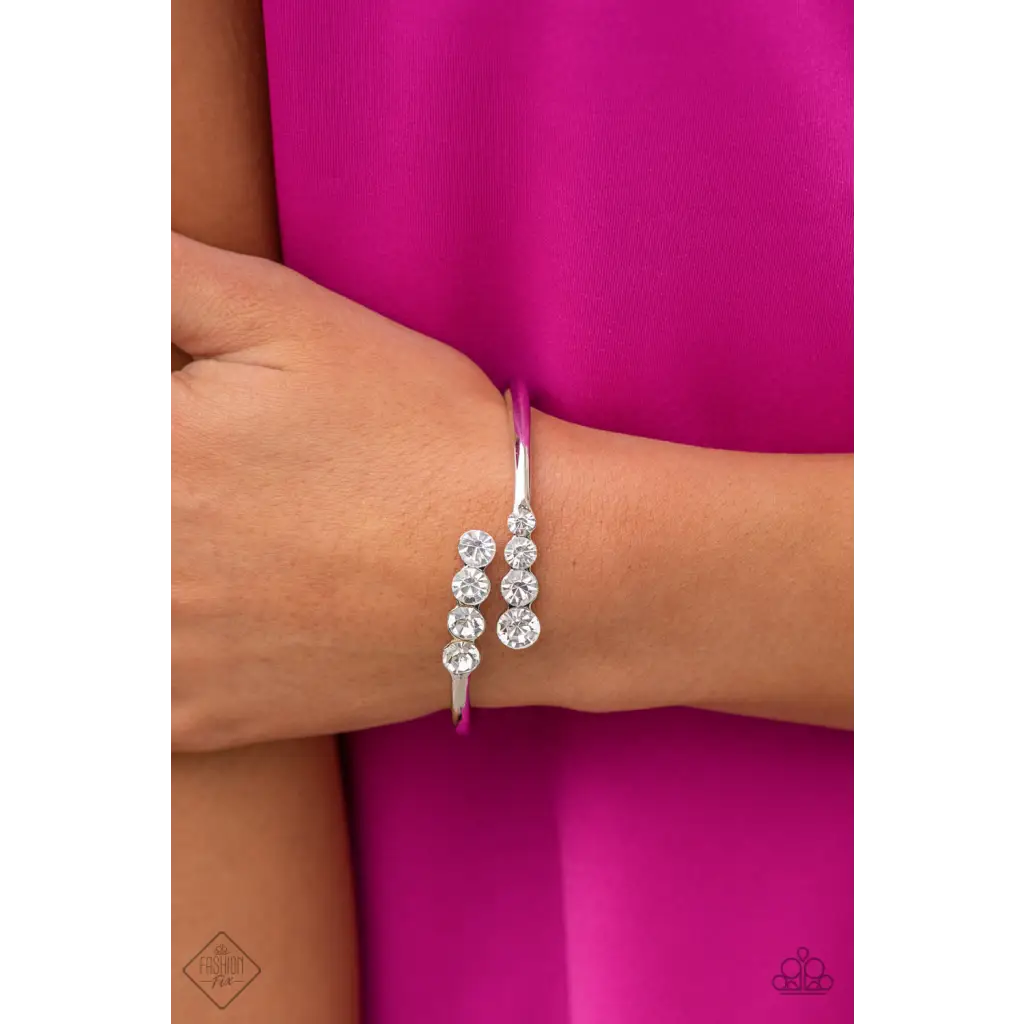 Defying Dazzle - White Bracelet - Bracelets