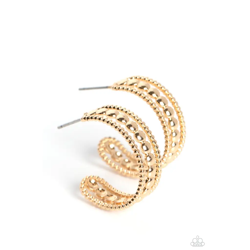 Dotted Darling - Gold Earrings - Earrings