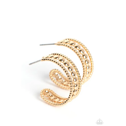 Dotted Darling - Gold Earrings - Earrings