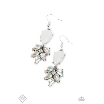 Ethereal Effervescence - White Earrings - Earrings