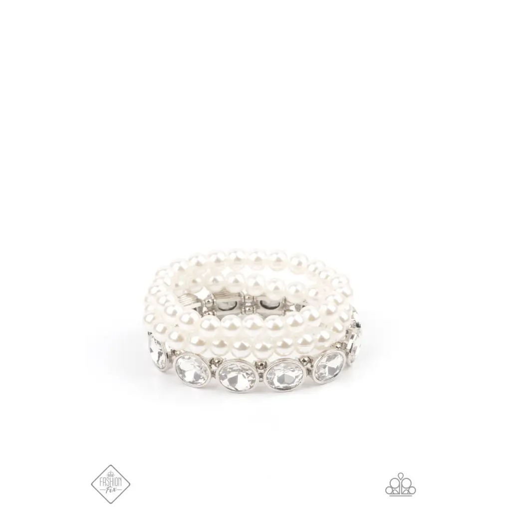 Flawlessly Flattering - White Bracelet - Bracelets