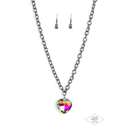 Flirtatiously Flashy - Multi Necklace - Necklaces