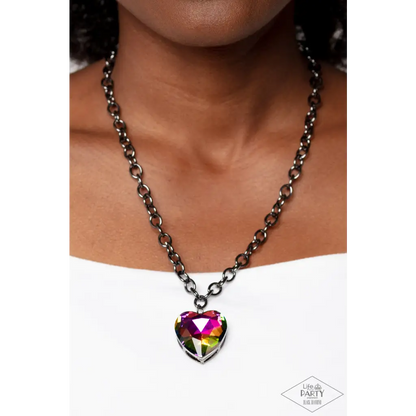 Flirtatiously Flashy - Multi Necklace - Necklaces