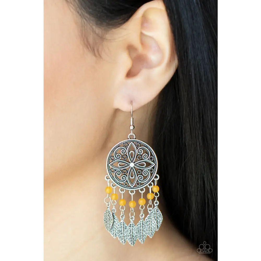 Free-Spirited Fashionista - Orange Earrings - Earrings