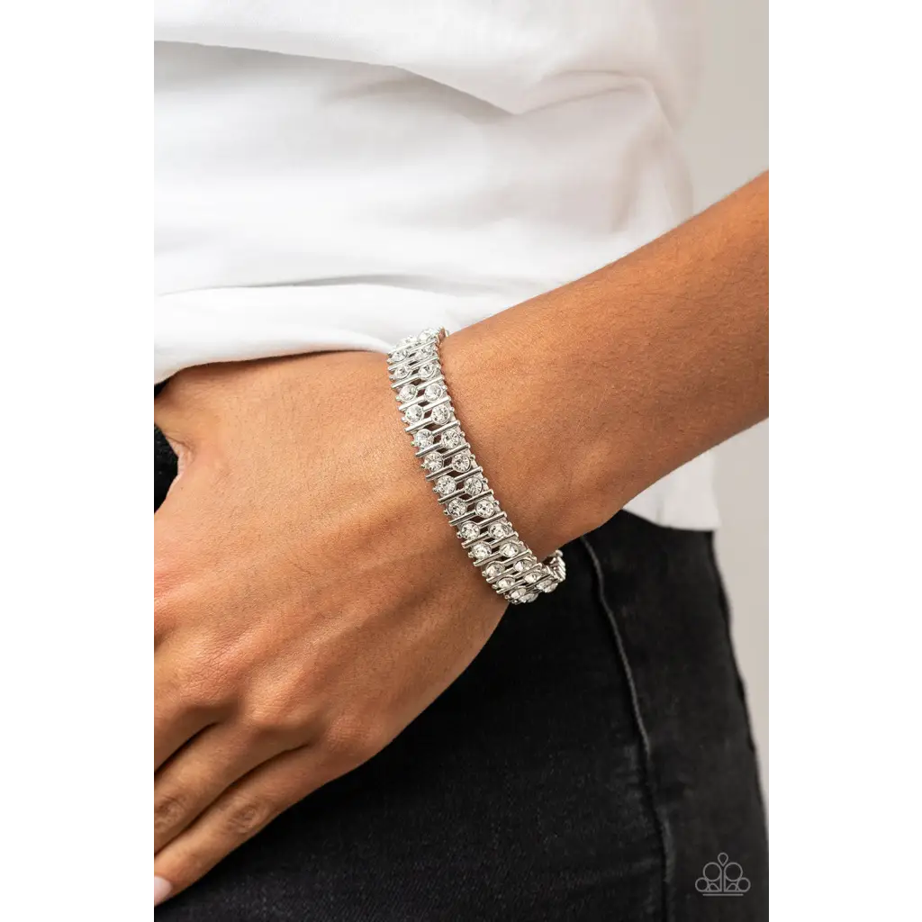 Generational Glimmer - White Bracelet - Deb's Jazzy Jems