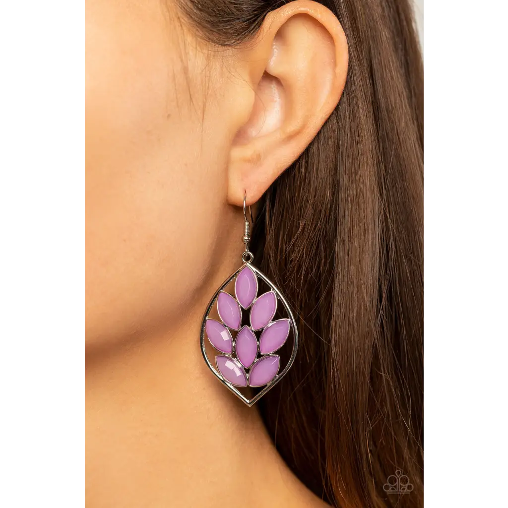 Glacial Glades - Purple Earrings - Earrings