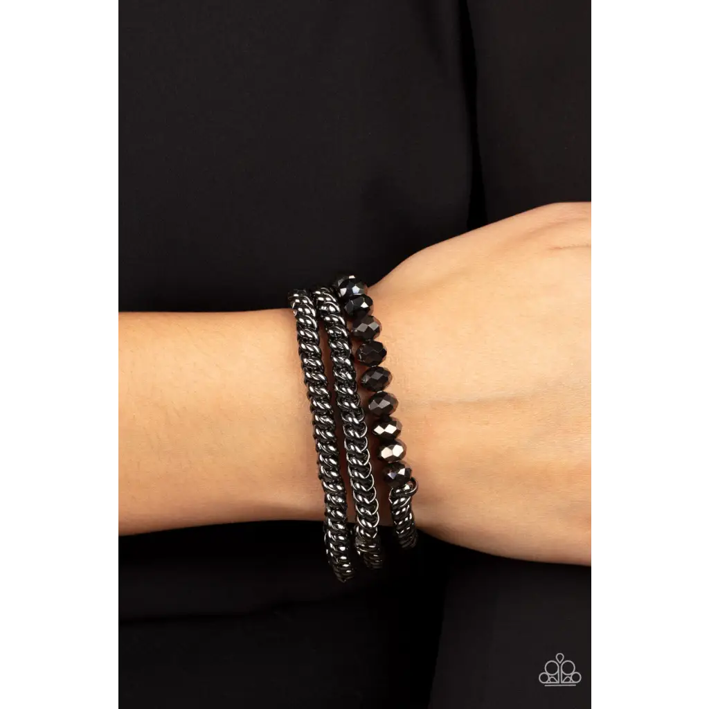 Gutsy and Glitzy - Black Bracelet - Bracelets