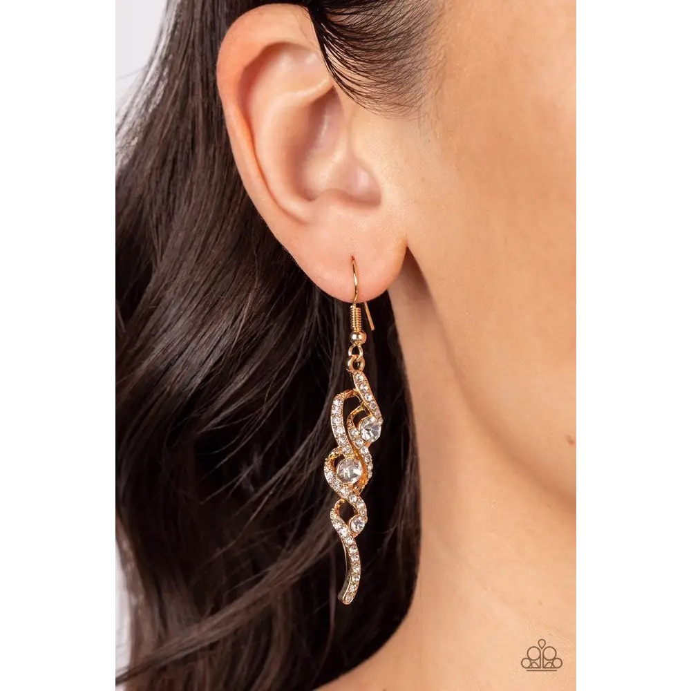 Highly Flammable - Gold Earrings - Earrings