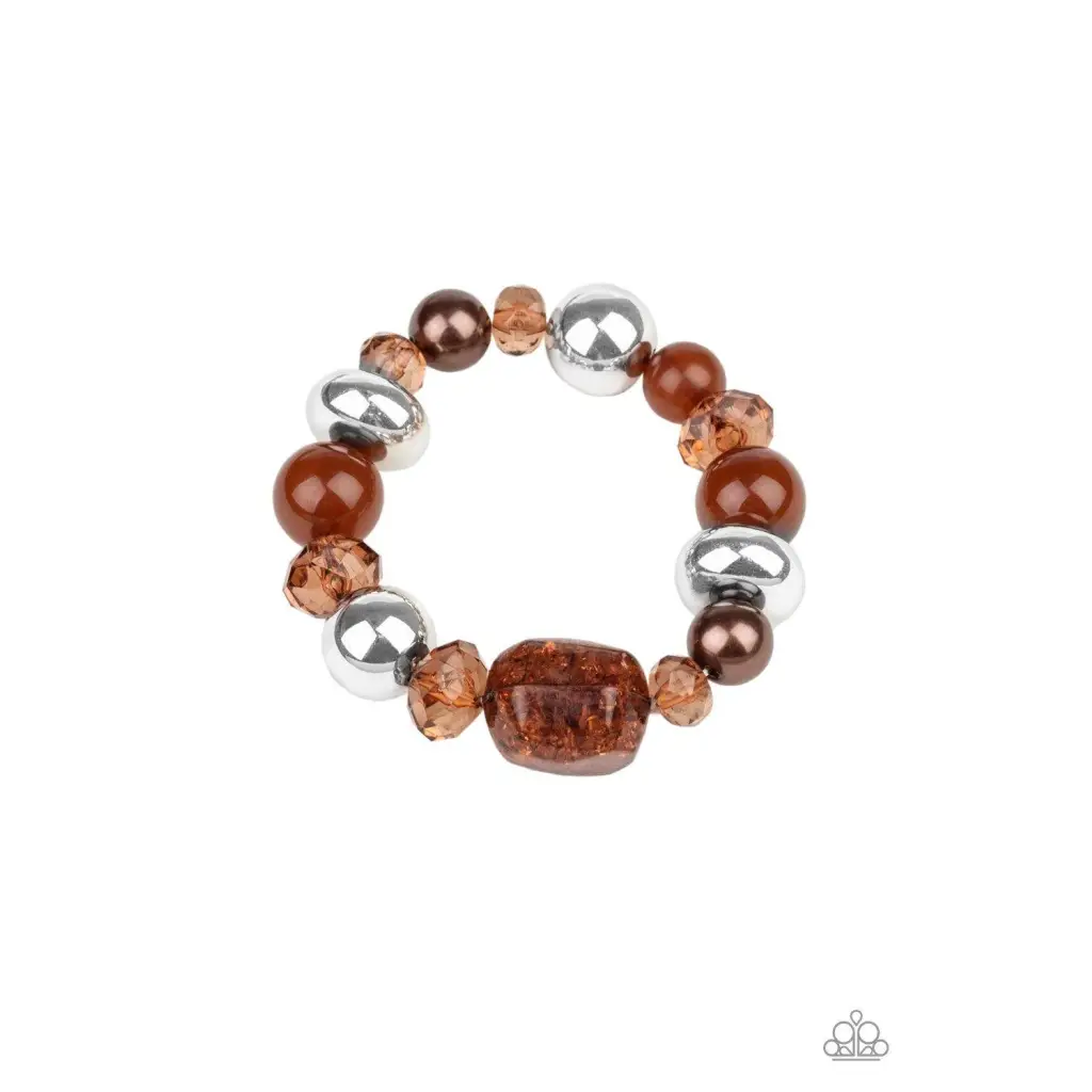 Ice Ice-Breaker - Brown Bracelet - Deb's Jazzy Jems