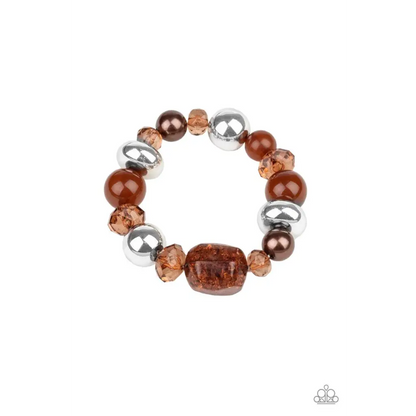 Ice Ice-Breaker - Brown Bracelet - Deb's Jazzy Jems