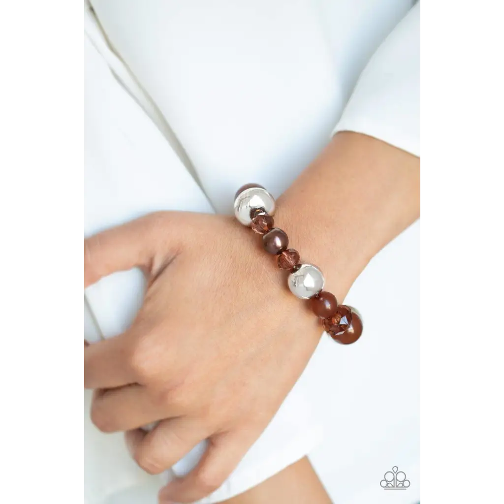 Ice Ice-Breaker - Brown Bracelet - Deb's Jazzy Jems