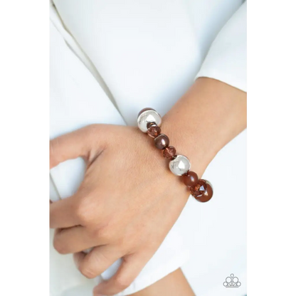 Ice Ice-Breaker - Brown Bracelet - Deb's Jazzy Jems