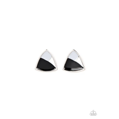 Kaleidoscopic Collision - Black Earrings - Earrings