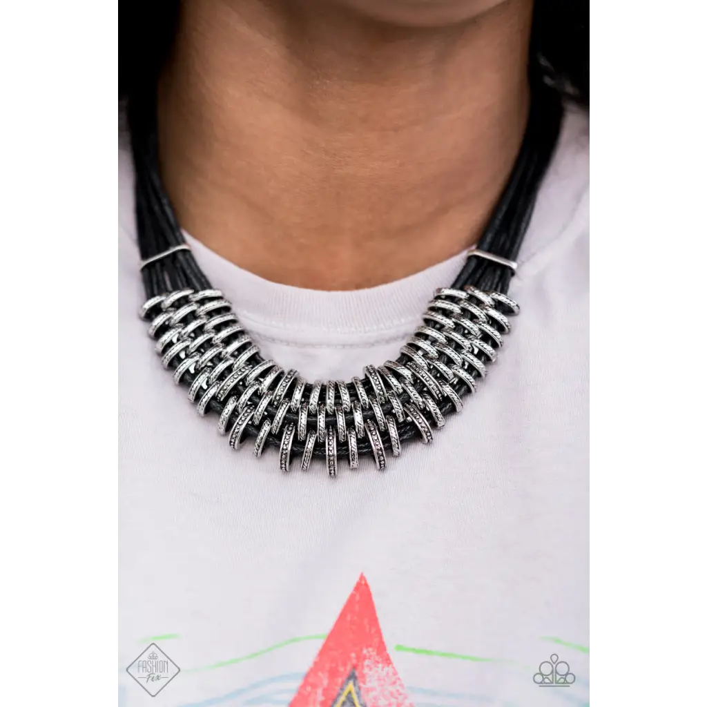 Lock Stock and SPARKLE - Black Necklace - Necklaces