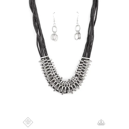 Lock Stock and SPARKLE - Black Necklace - Necklaces