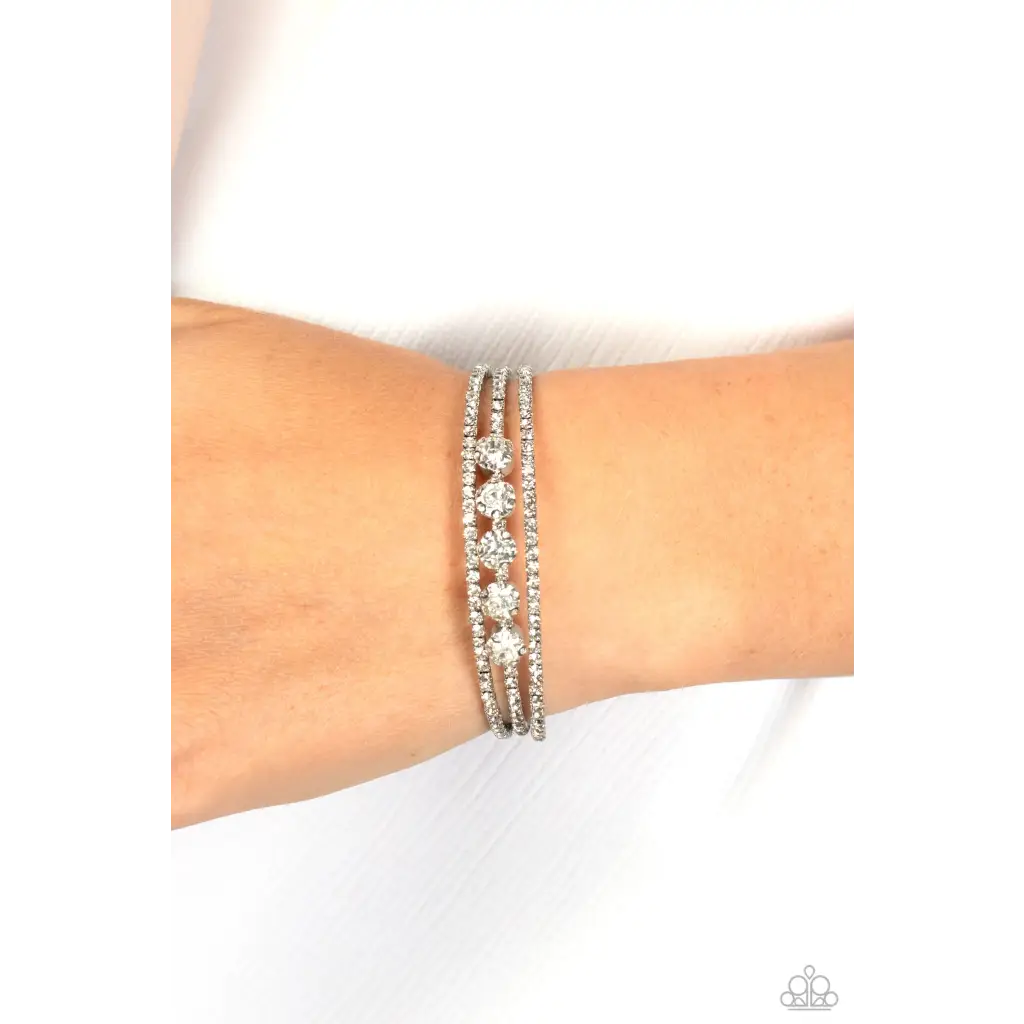 Lucid Layers - White Bracelet - Bracelets