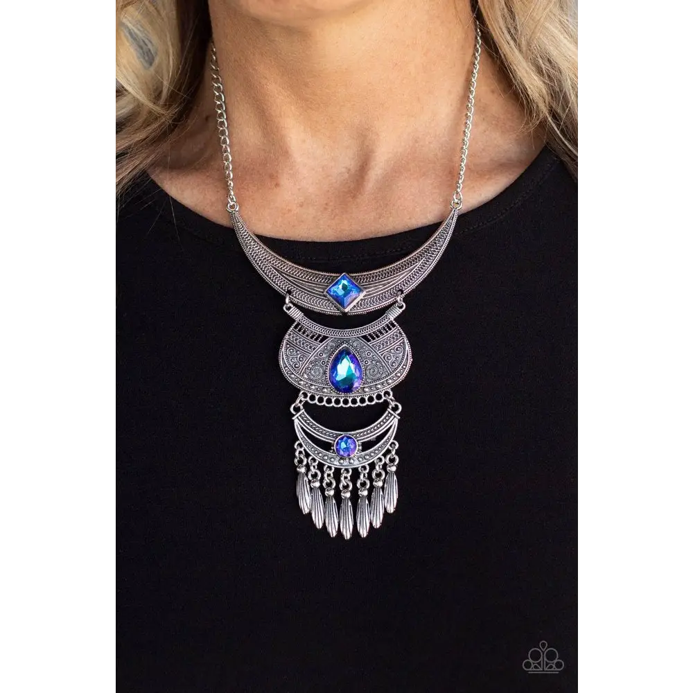 Lunar Enchantment - Blue Necklace - Necklaces