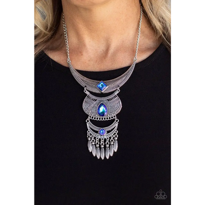 Lunar Enchantment - Blue Necklace - Necklaces