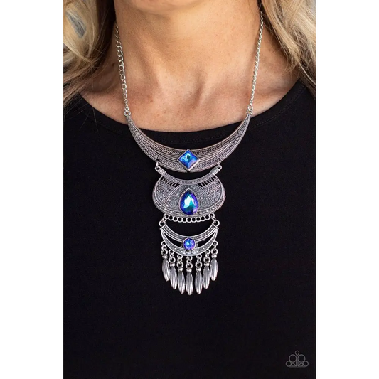 Lunar Enchantment - Blue Necklace - Necklaces