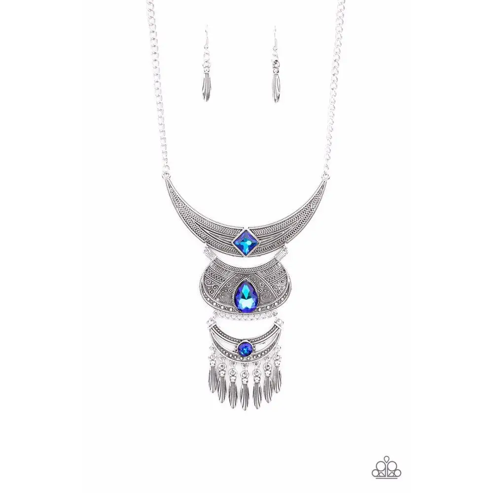 Lunar Enchantment - Blue Necklace - Necklaces