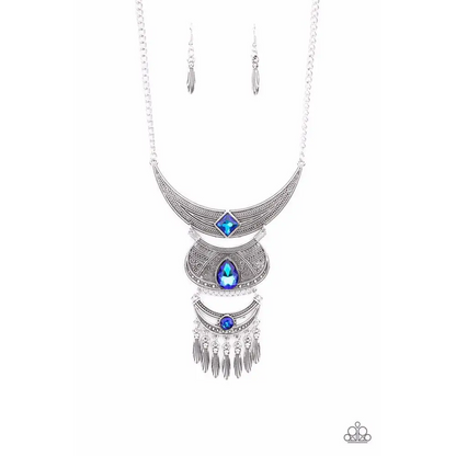 Lunar Enchantment - Blue Necklace - Necklaces