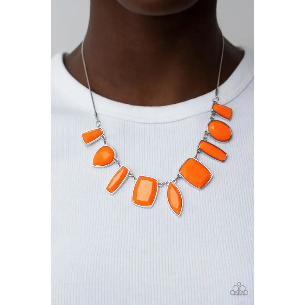 Luscious Luxe - Orange Necklace - Necklaces