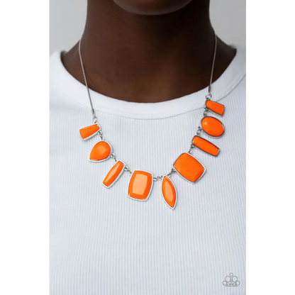 Luscious Luxe - Orange Necklace - Necklaces