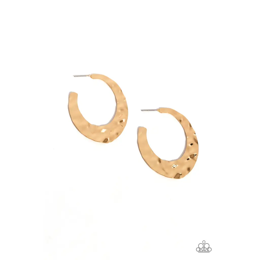 Make a Ripple - Gold Earrings - Earrings