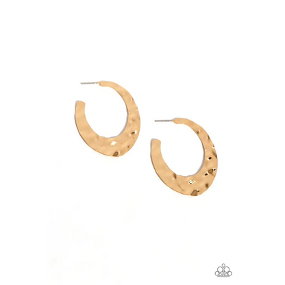 Make a Ripple - Gold Earrings - Earrings