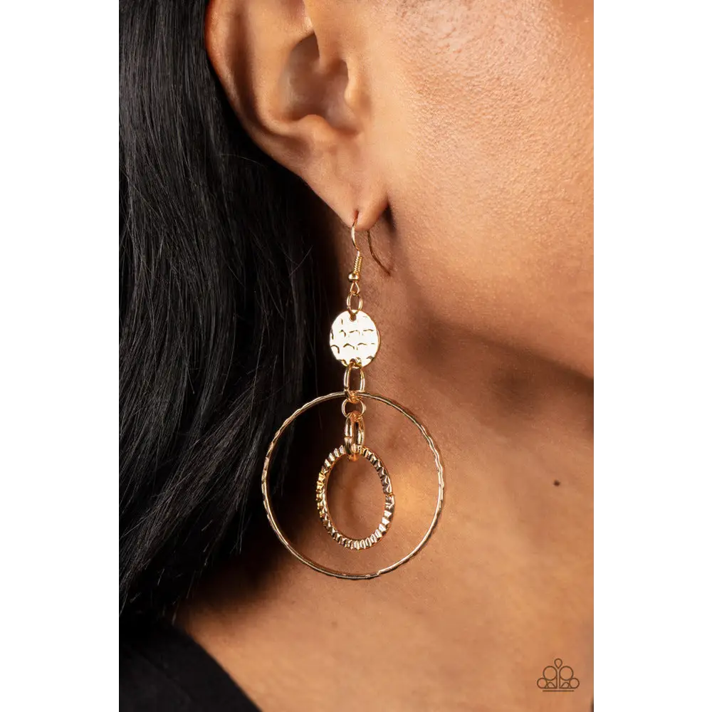 Mechanical Mecca - Gold Earrings - Earrings