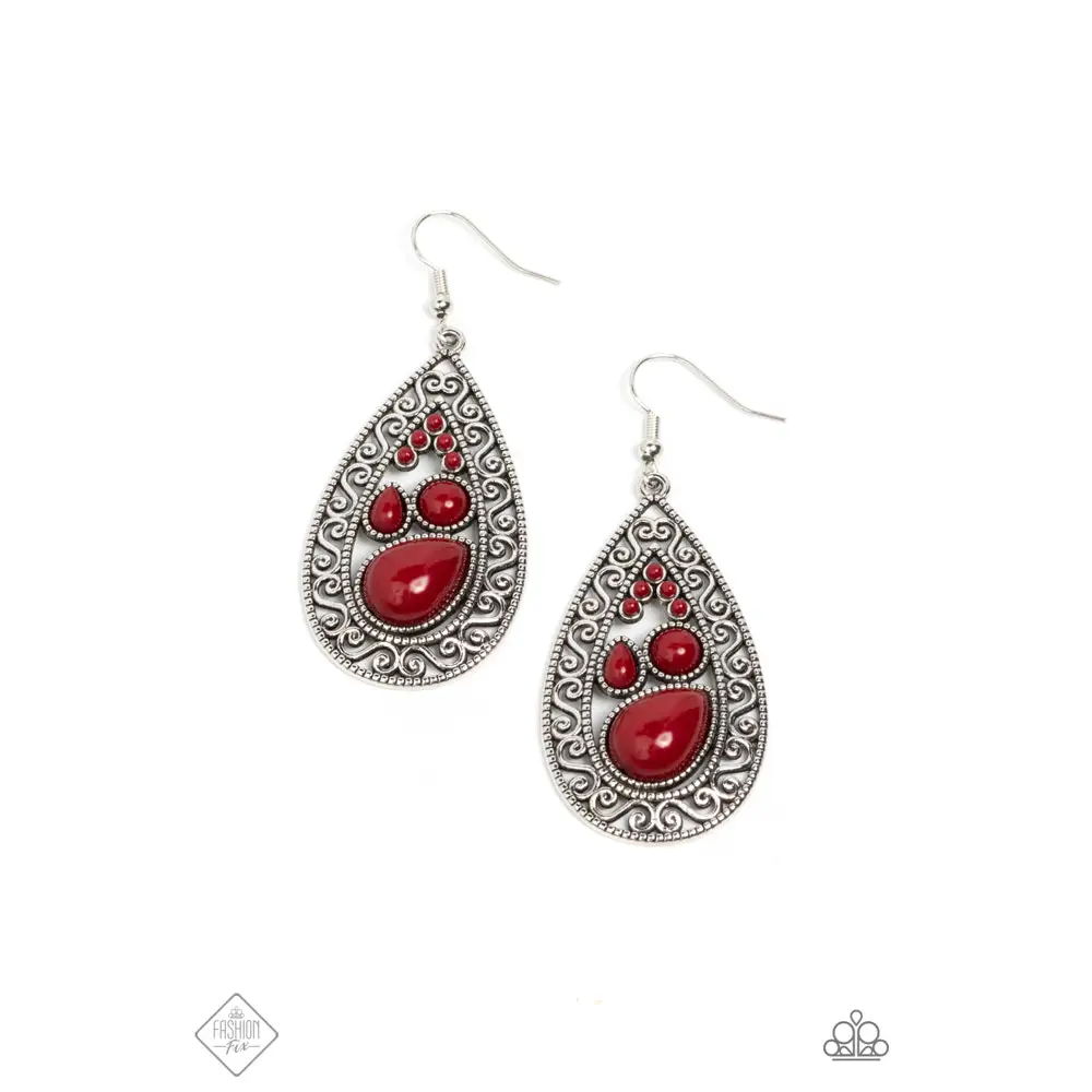 Nautical Daydream - Red Earrings - Earrings