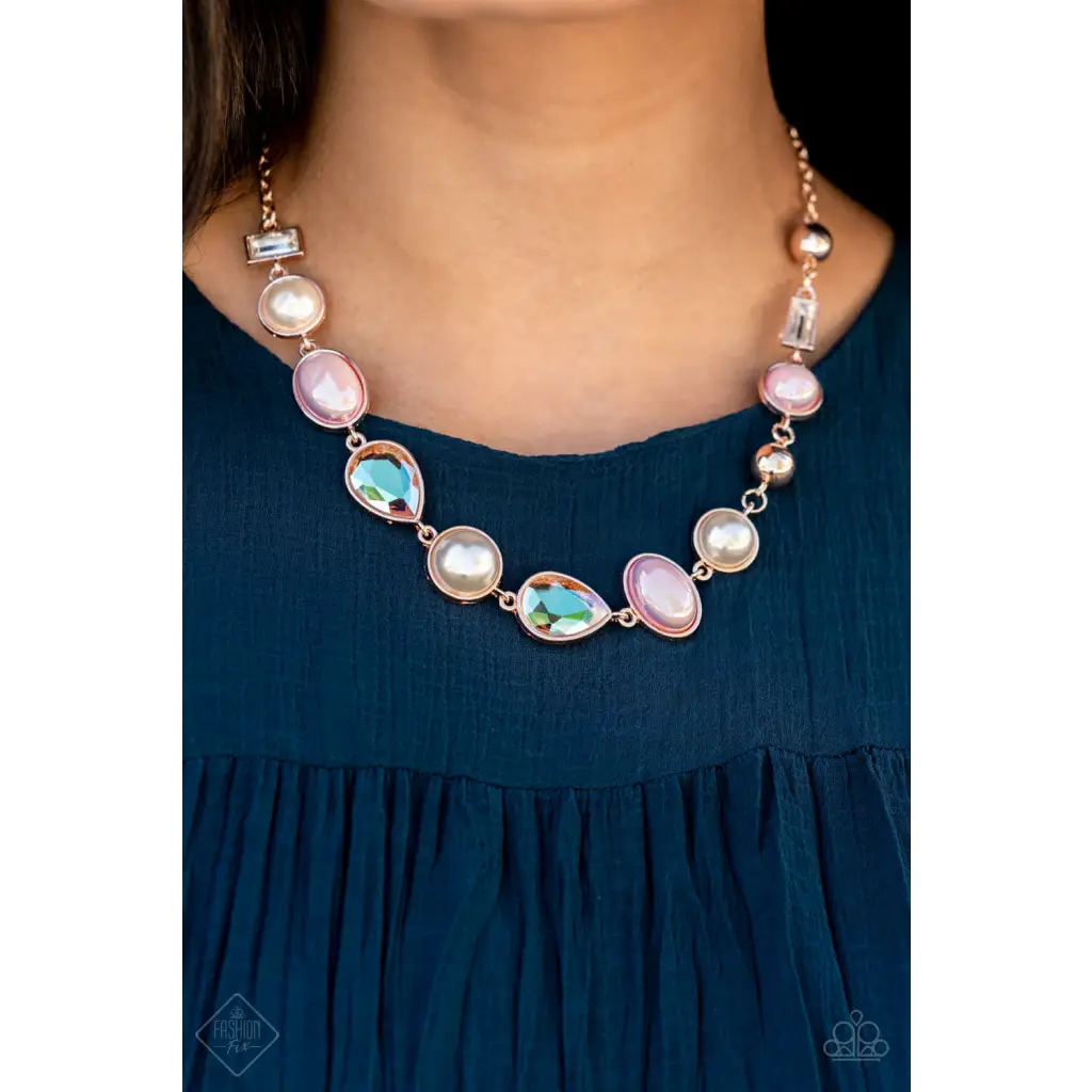 Nautical Nirvana - Rose Gold Necklace - Necklaces