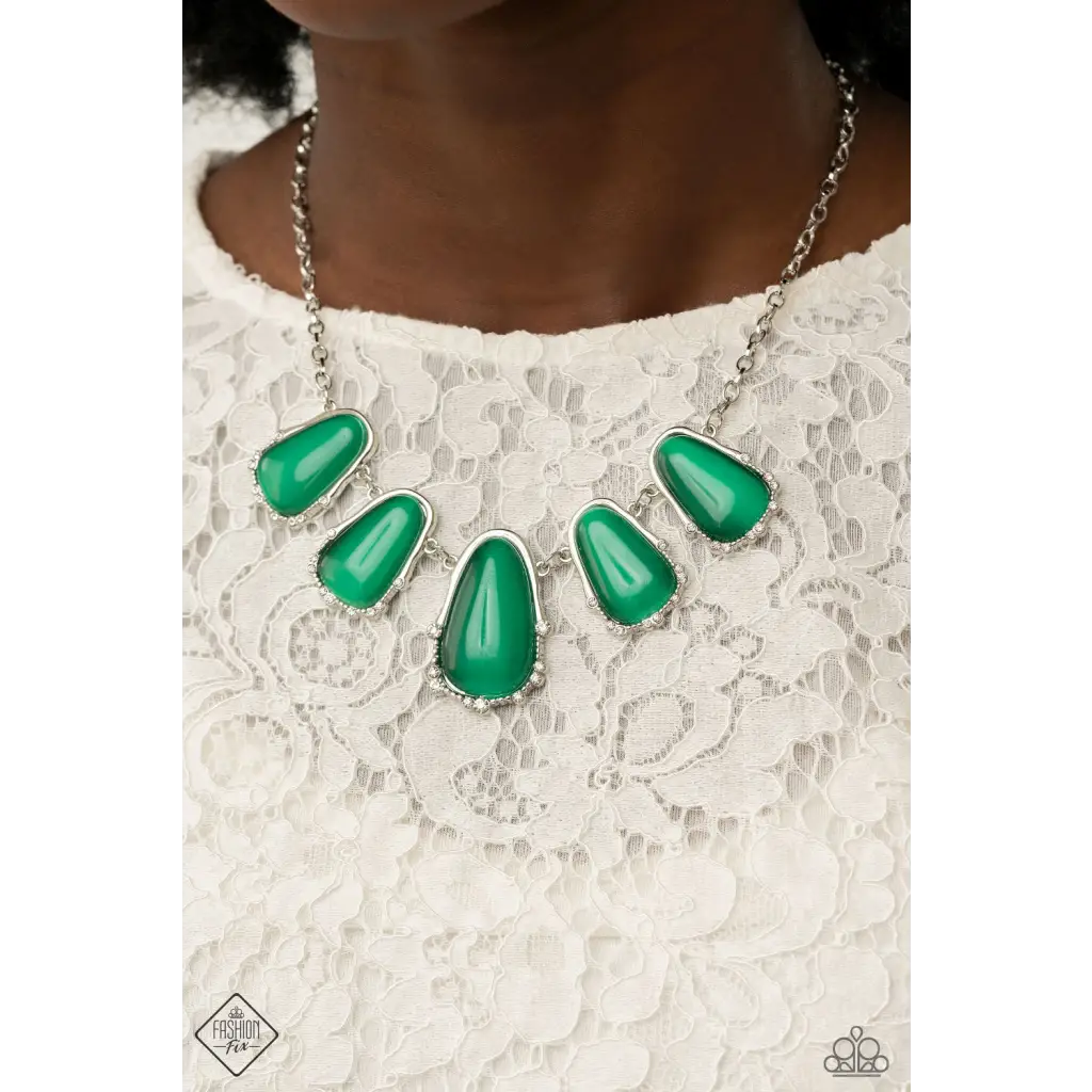 Newport Princess - Green Necklace - Necklaces